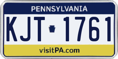 PA license plate KJT1761