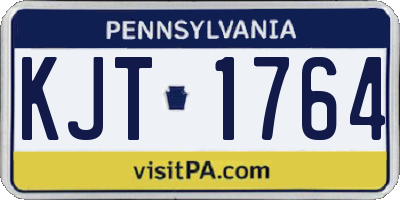 PA license plate KJT1764