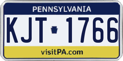 PA license plate KJT1766