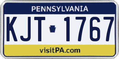 PA license plate KJT1767