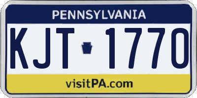 PA license plate KJT1770