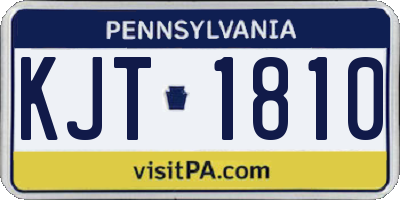 PA license plate KJT1810