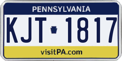 PA license plate KJT1817
