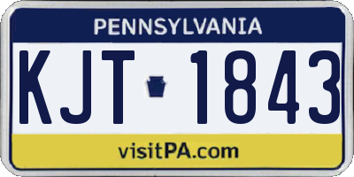 PA license plate KJT1843