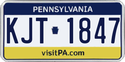 PA license plate KJT1847
