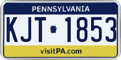 PA license plate KJT1853