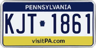PA license plate KJT1861