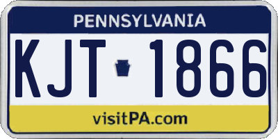 PA license plate KJT1866