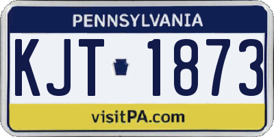 PA license plate KJT1873
