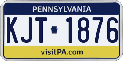 PA license plate KJT1876