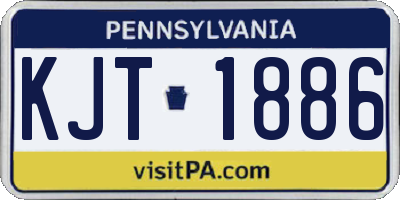 PA license plate KJT1886