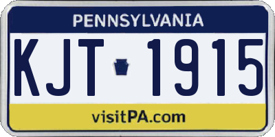 PA license plate KJT1915
