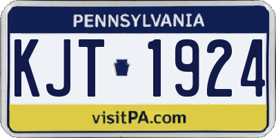 PA license plate KJT1924