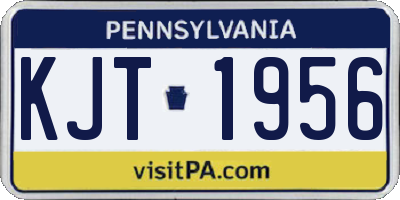 PA license plate KJT1956