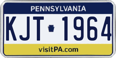 PA license plate KJT1964