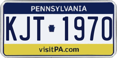 PA license plate KJT1970