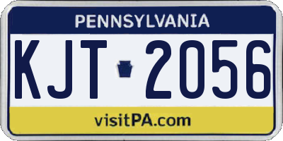 PA license plate KJT2056