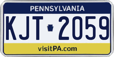 PA license plate KJT2059