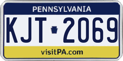 PA license plate KJT2069