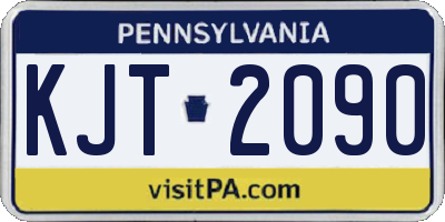 PA license plate KJT2090