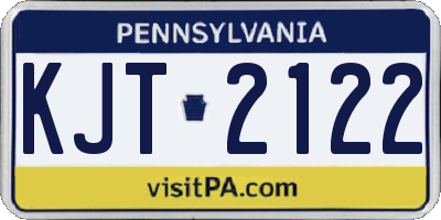PA license plate KJT2122
