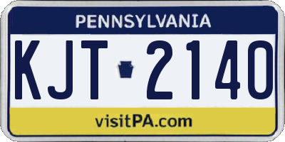 PA license plate KJT2140