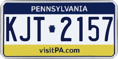 PA license plate KJT2157