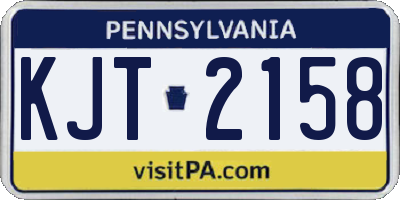 PA license plate KJT2158