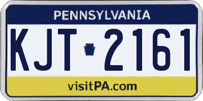 PA license plate KJT2161