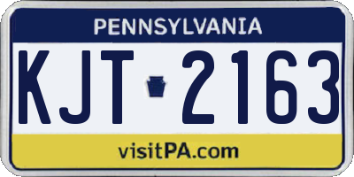 PA license plate KJT2163