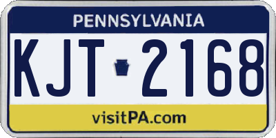 PA license plate KJT2168
