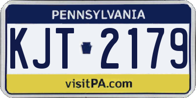 PA license plate KJT2179