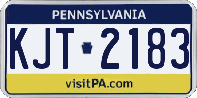 PA license plate KJT2183
