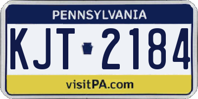 PA license plate KJT2184