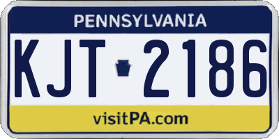 PA license plate KJT2186