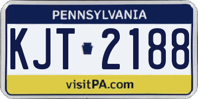PA license plate KJT2188