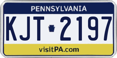 PA license plate KJT2197
