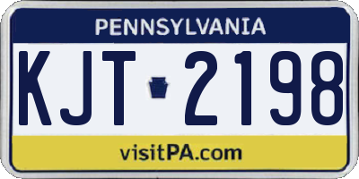 PA license plate KJT2198