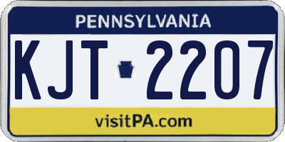 PA license plate KJT2207