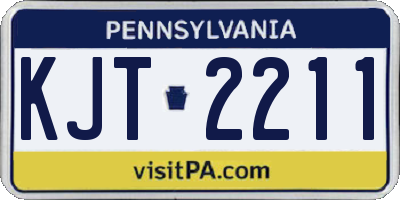 PA license plate KJT2211