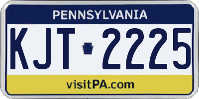 PA license plate KJT2225