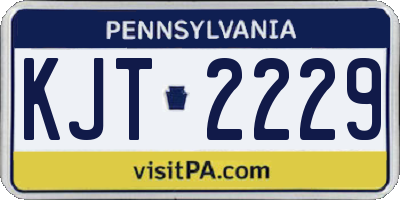 PA license plate KJT2229
