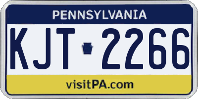 PA license plate KJT2266