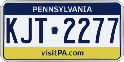 PA license plate KJT2277