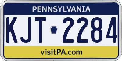 PA license plate KJT2284