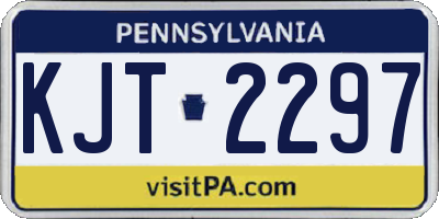 PA license plate KJT2297