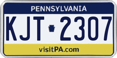 PA license plate KJT2307