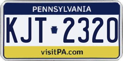 PA license plate KJT2320