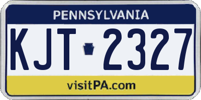 PA license plate KJT2327