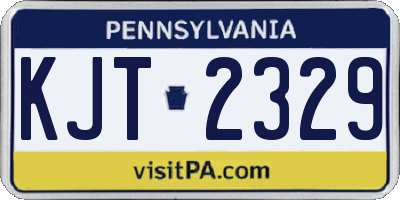 PA license plate KJT2329